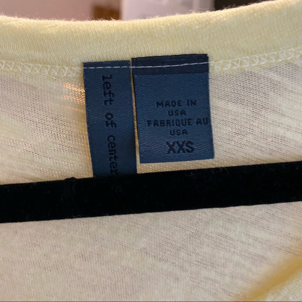 Anthropologie light yellow short sleeve tunic XXS - Picture 9 of 9